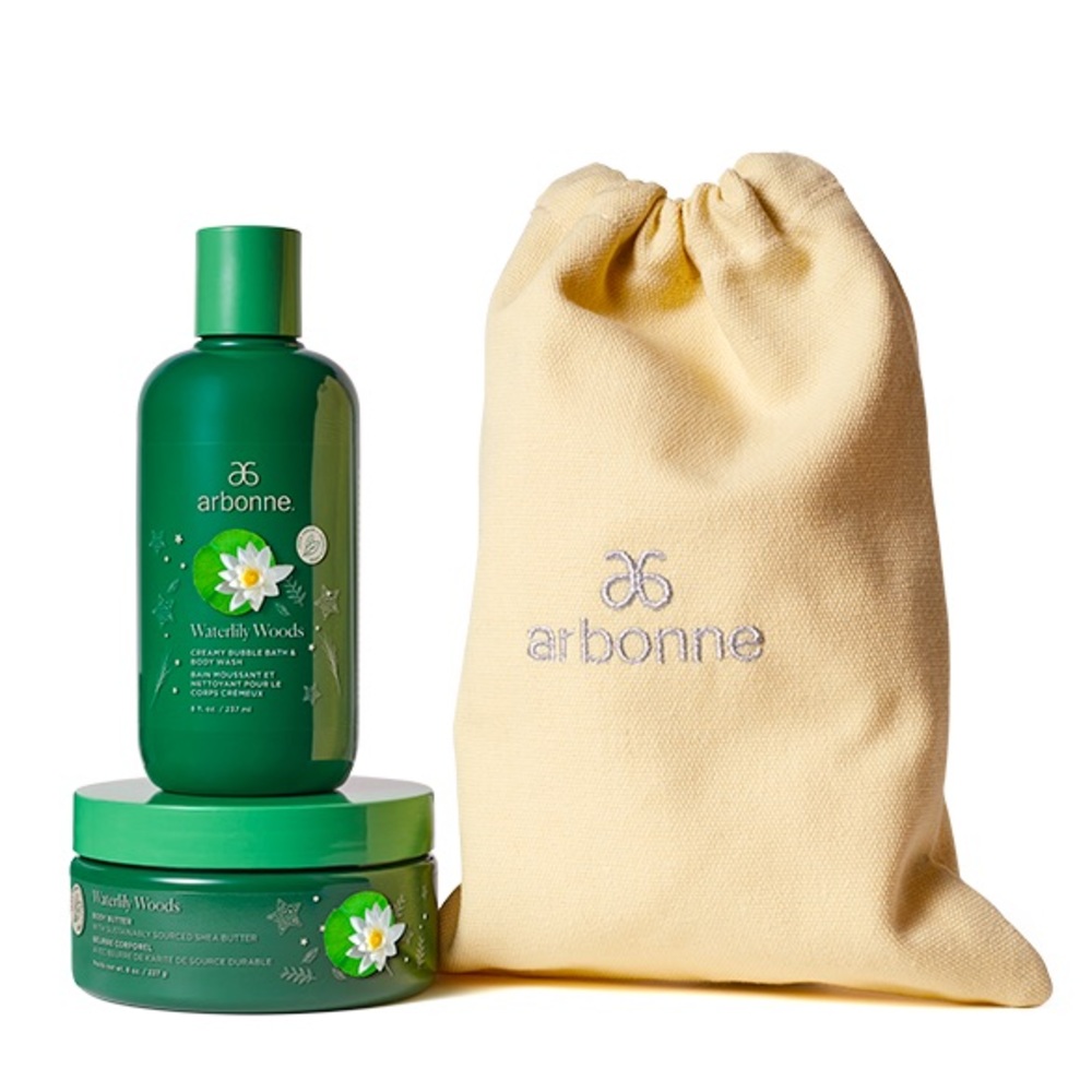 🔥Arbonne Waterlily Wood Spa Set